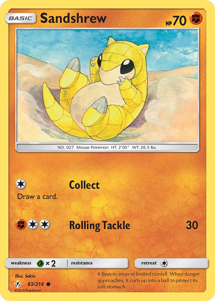 Sandshrew (83/214) [Sun & Moon: Unbroken Bonds] Reverse Holofoil