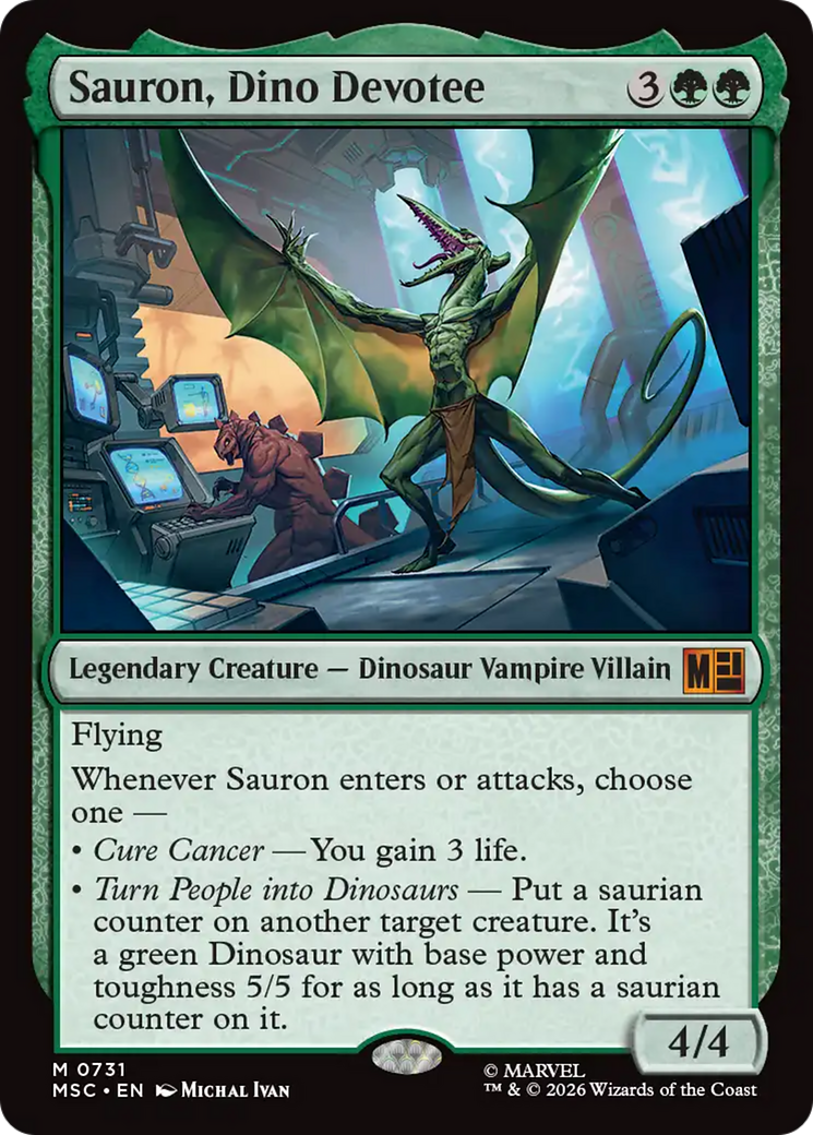 Sauron, Dino Devoteee [Marvel Super Heroes Commander] Foil