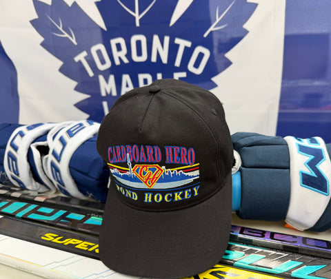 Cardboard Hero x Celly Hockey Pond Hockey Snapback (Black)