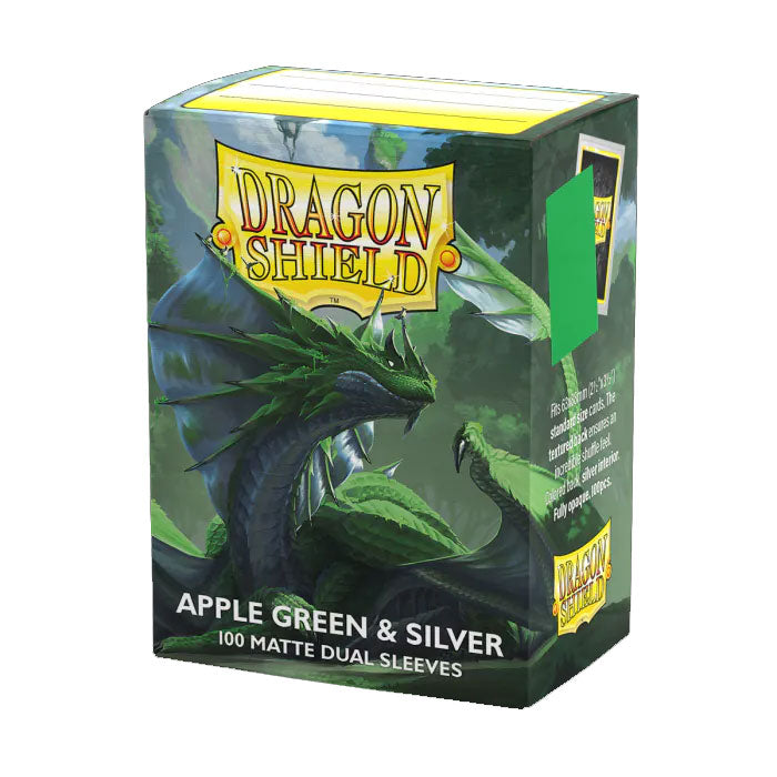 Dragon Shield - 100ct Standard Size - Apple Green & Silver Matte Dual
