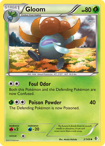 Gloom (2/149) [Black & White: Boundaries Crossed] Reverse Holofoil