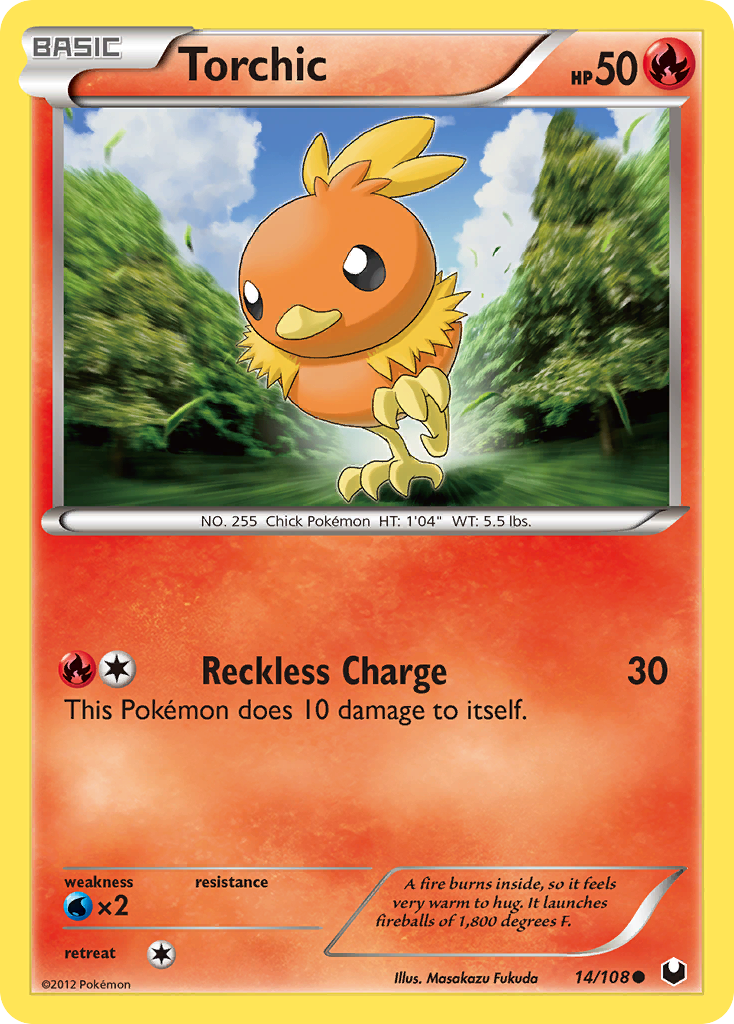 Torchic (14/108) [Black & White: Dark Explorers] Reverse Holofoil