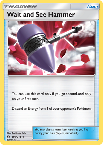 Wait and See Hammer (192/214) [Sun & Moon: Lost Thunder] Reverse Holofoil