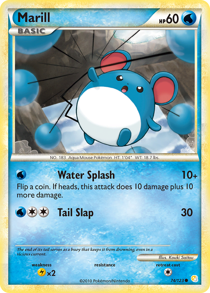 Marill (74/123) [HeartGold & SoulSilver: Base Set] Reverse Holofoil