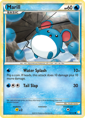 Marill (74/123) [HeartGold & SoulSilver: Base Set] Reverse Holofoil