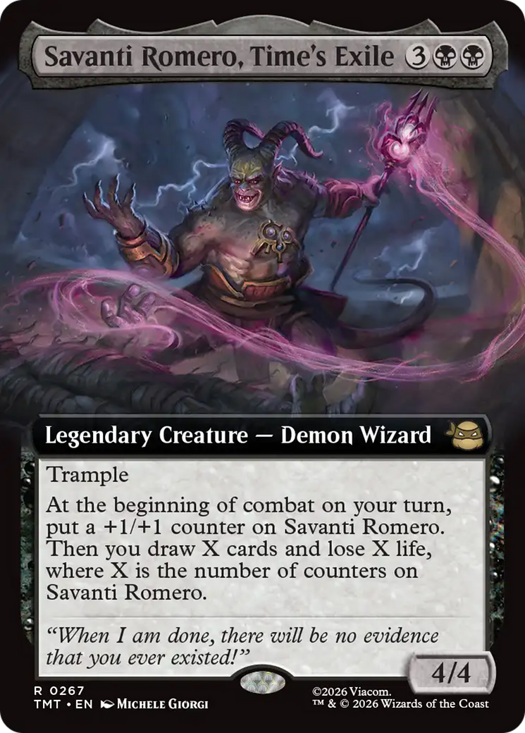 Savanti Romero, Time's Exile (Extended Art) [Teenage Mutant Ninja Turtles] Foil