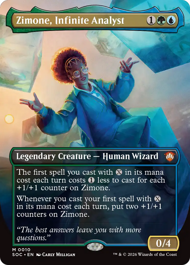 Zimone, Infinite Analyst (Borderless) [Secrets of Strixhaven Commander] Foil