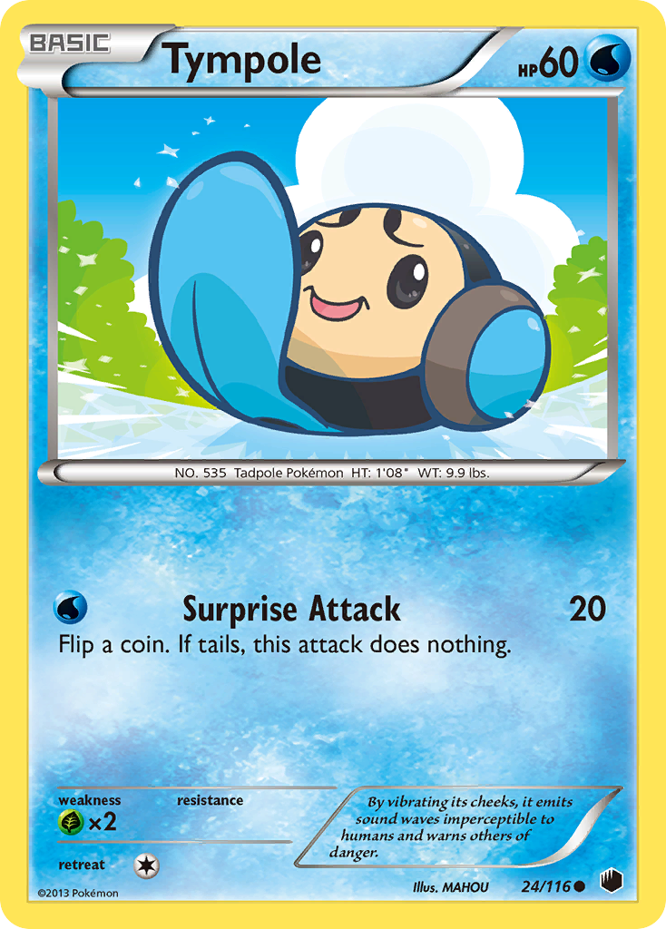 Tympole (24/116) [Black & White: Plasma Freeze] Reverse Holofoil