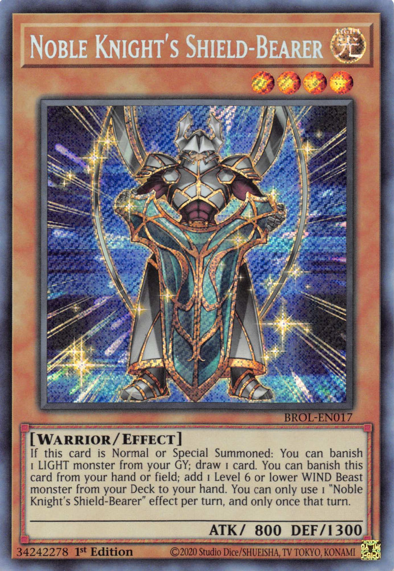 Noble Knight's Shield-Bearer [BROL-EN017] Secret Rare