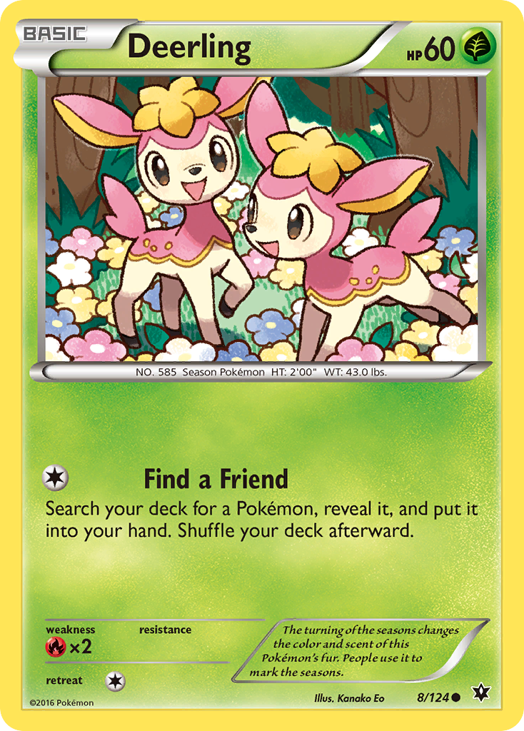 Deerling (8/124) [XY: Fates Collide] Reverse Holofoil