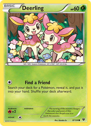 Deerling (8/124) [XY: Fates Collide] Reverse Holofoil