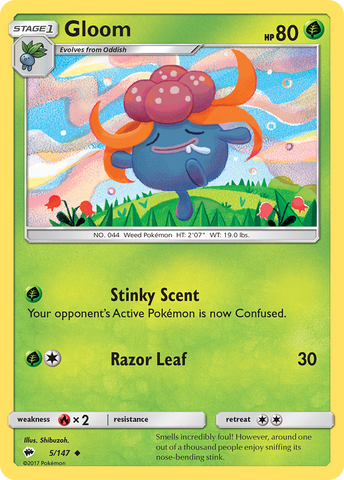 Gloom (5/147) [Sun & Moon: Burning Shadows] Reverse Holofoil