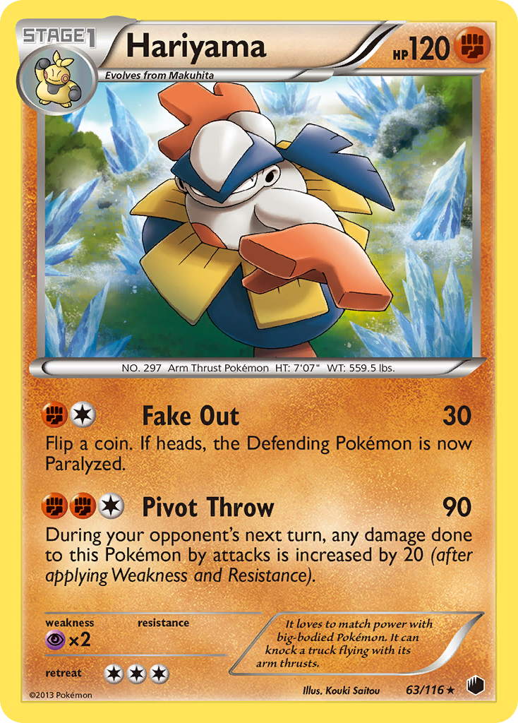 Hariyama (63/116) [Black & White: Plasma Freeze] Reverse Holofoil