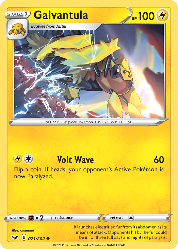 Galvantula (071/202) [Sword & Shield: Base Set] Reverse Holofoil
