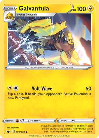 Galvantula (071/202) [Sword & Shield: Base Set] Reverse Holofoil