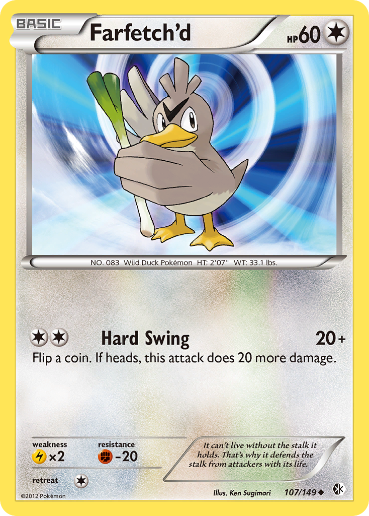 Farfetch'd (107/149) [Black & White: Boundaries Crossed] Reverse Holofoil