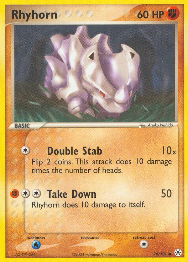 Rhyhorn (70/101) [EX: Hidden Legends] Reverse Holofoil