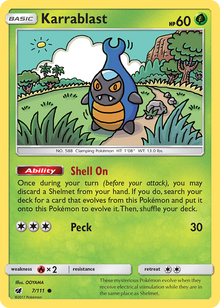 Karrablast (7/111) [Sun & Moon: Crimson Invasion] Reverse Holofoil