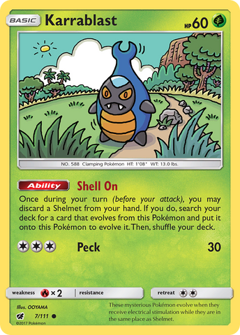 Karrablast (7/111) [Sun & Moon: Crimson Invasion] Reverse Holofoil