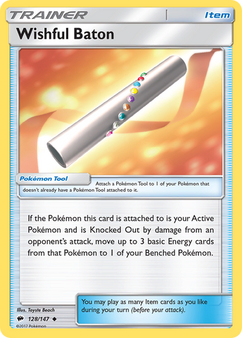 Wishful Baton (128/147) [Sun & Moon: Burning Shadows] Reverse Holofoil