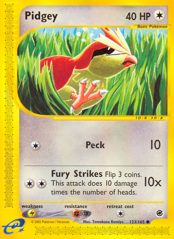 Pidgey (123/165) [Expedition: Base Set] Reverse Holofoil