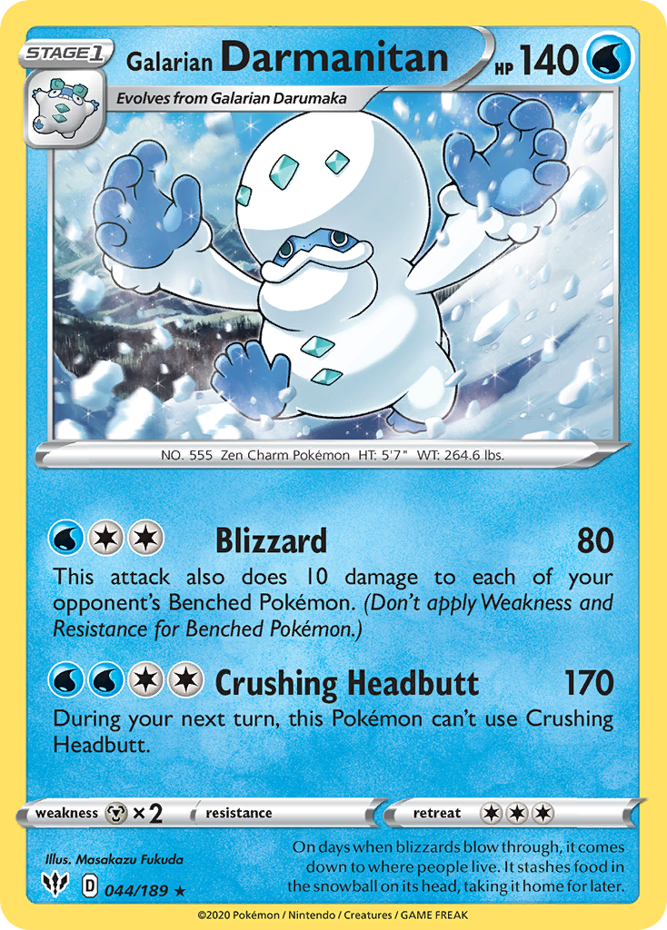 Galarian Darmanitan (044/189) [Sword & Shield: Darkness Ablaze] Reverse Holofoil