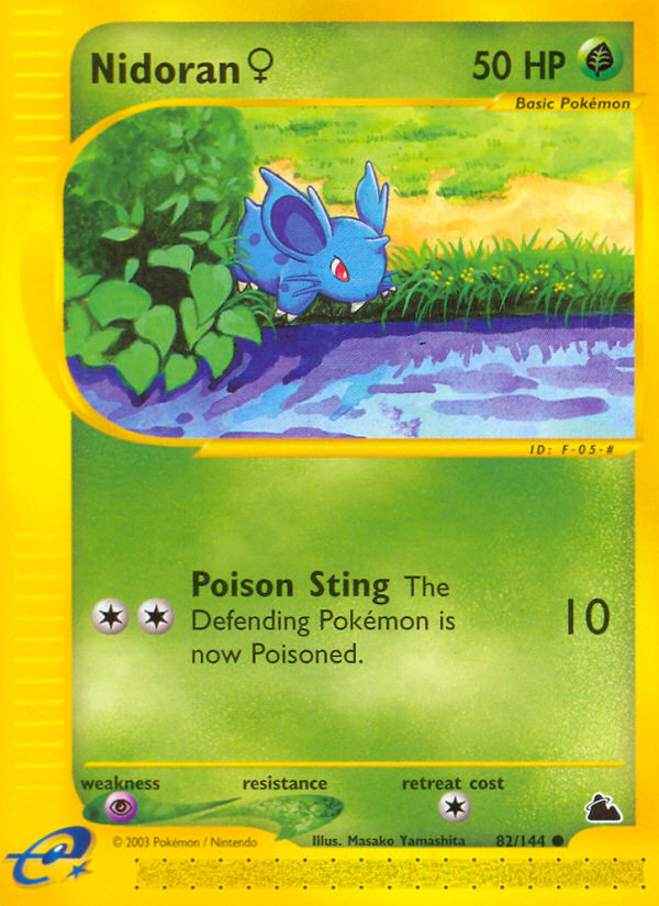 Nidoran (82/144) (Female) [Skyridge] Reverse Holofoil