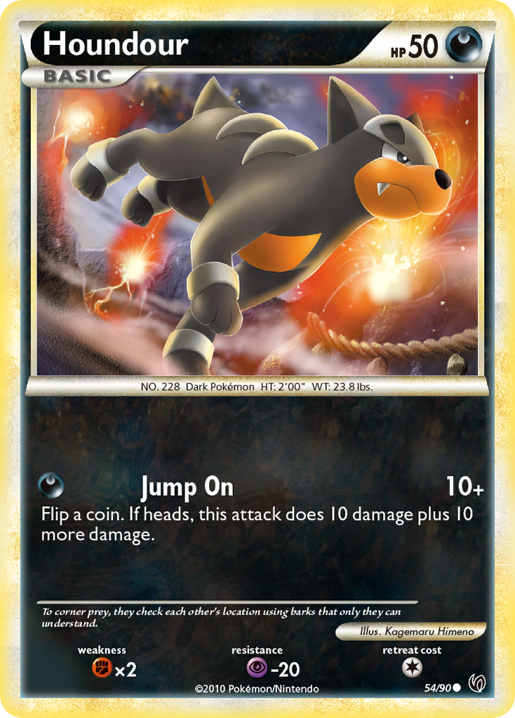 Houndour (54/90) [HeartGold & SoulSilver: Undaunted] Reverse Holofoil