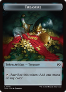 Elephant // Treasure Double-Sided Token [Tarkir: Dragonstorm Tokens] Foil