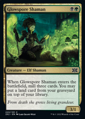 Glowspore Shaman [Double Masters 2022] Foil