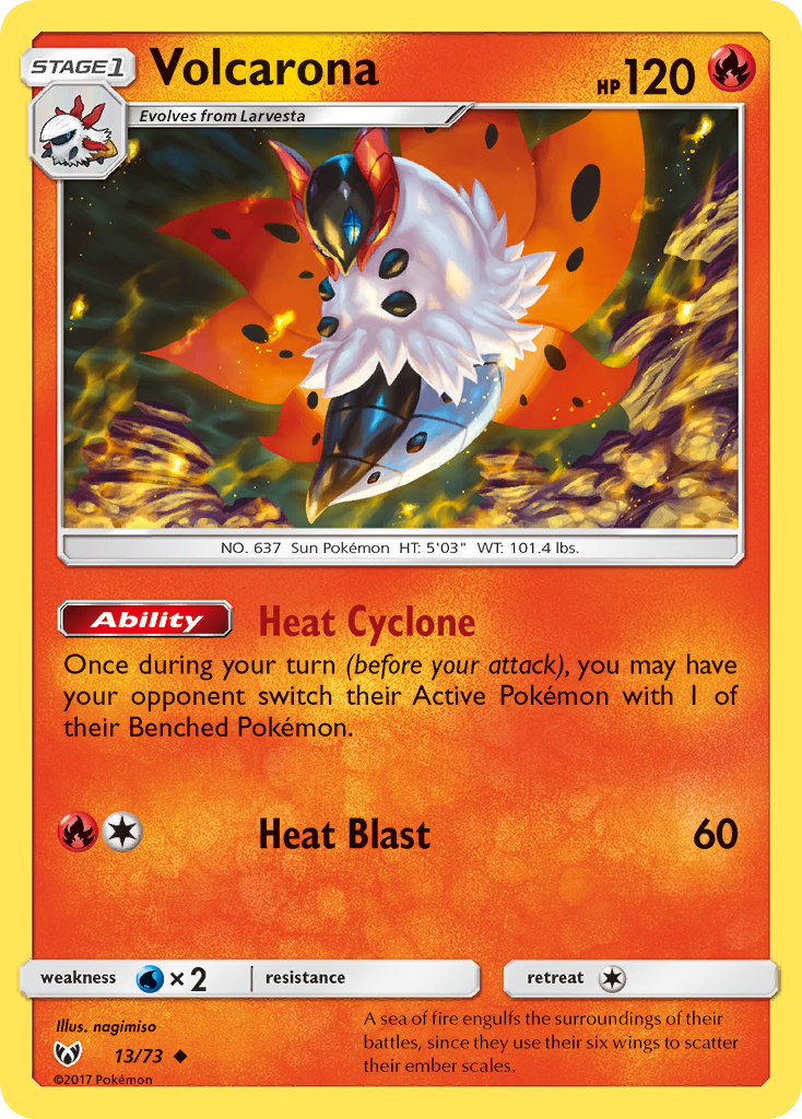 Volcarona (13/73) [Sun & Moon: Shining Legends] Reverse Holofoil