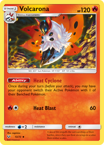 Volcarona (13/73) [Sun & Moon: Shining Legends] Reverse Holofoil