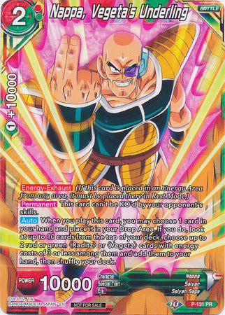 Nappa, Vegeta's Underling (Shop Tournament: Assault of Saiyans) (P-131) [Promotion Cards] Parallel Foil