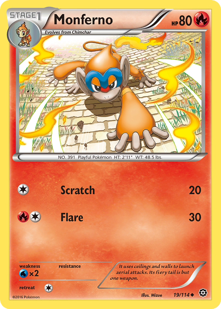 Monferno (19/114) [XY: Steam Siege] Reverse Holofoil