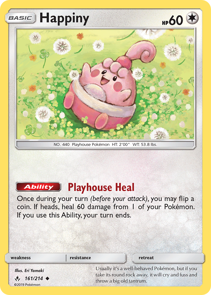 Happiny (161/214) [Sun & Moon: Unbroken Bonds] Reverse Holofoil