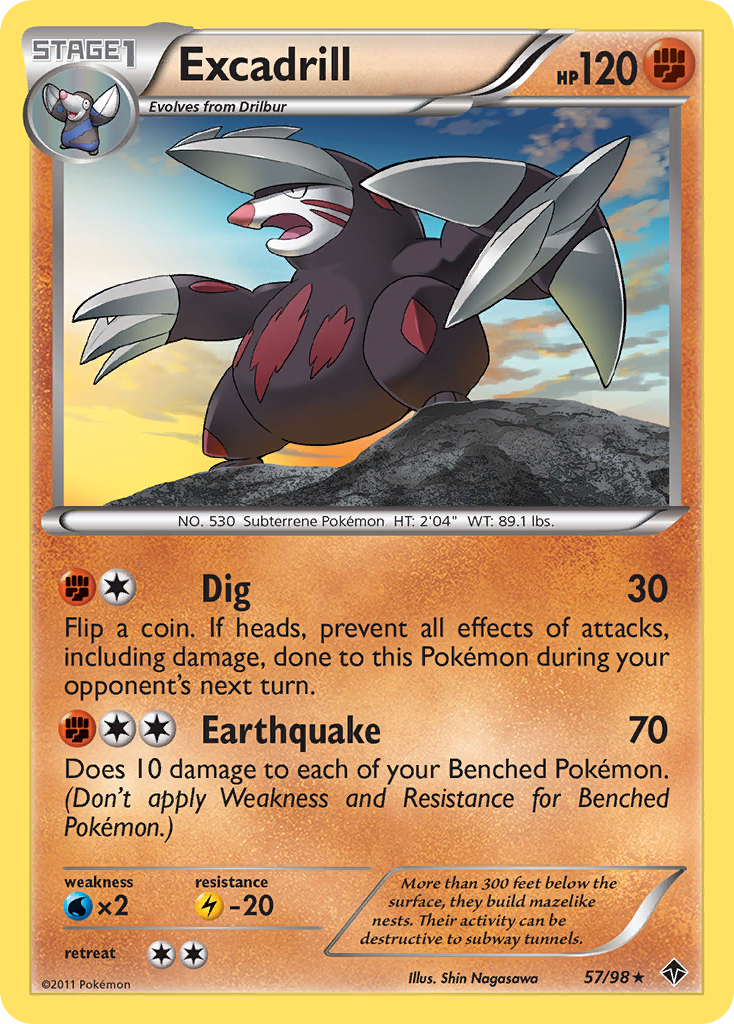 Excadrill (57/98) [Black & White: Emerging Powers] Reverse Holofoil