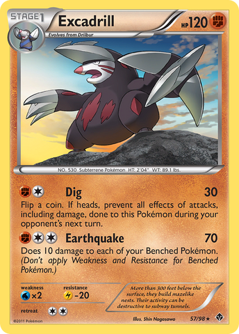 Excadrill (57/98) [Black & White: Emerging Powers] Reverse Holofoil