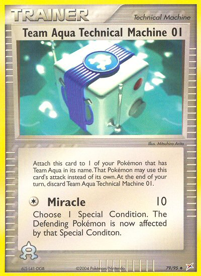 Team Aqua Technical Machine 01 (79/95) [EX: Team Magma vs Team Aqua] Reverse Holofoil