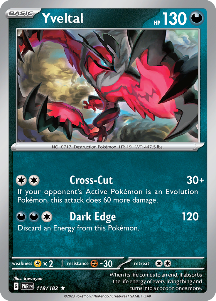 Yveltal (118/182) [Scarlet & Violet: Paradox Rift] Reverse Holofoil