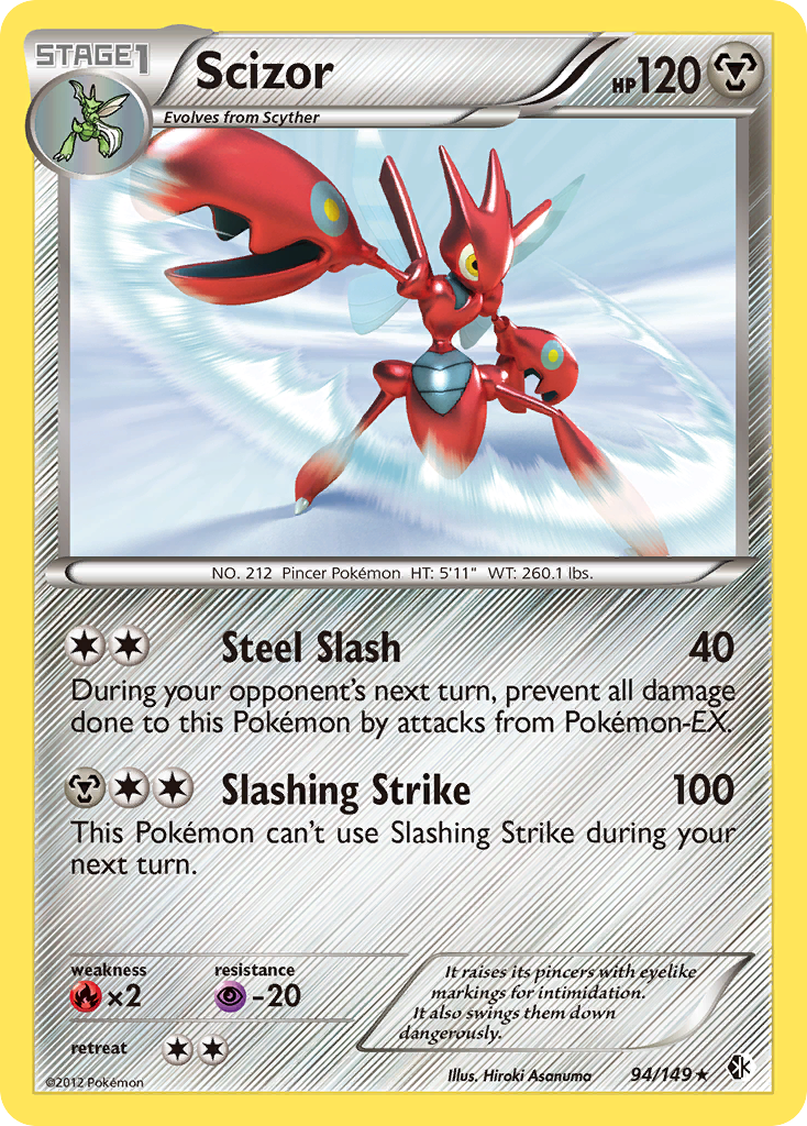 Scizor (94/149) [Black & White: Boundaries Crossed] Reverse Holofoil