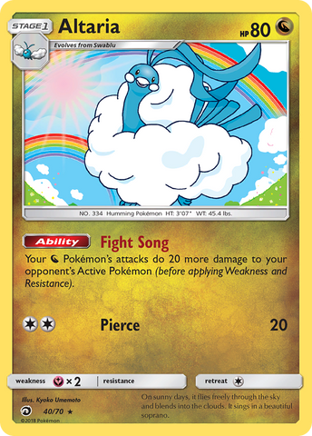 Altaria (40/70) [Sun & Moon: Dragon Majesty] Reverse Holofoil