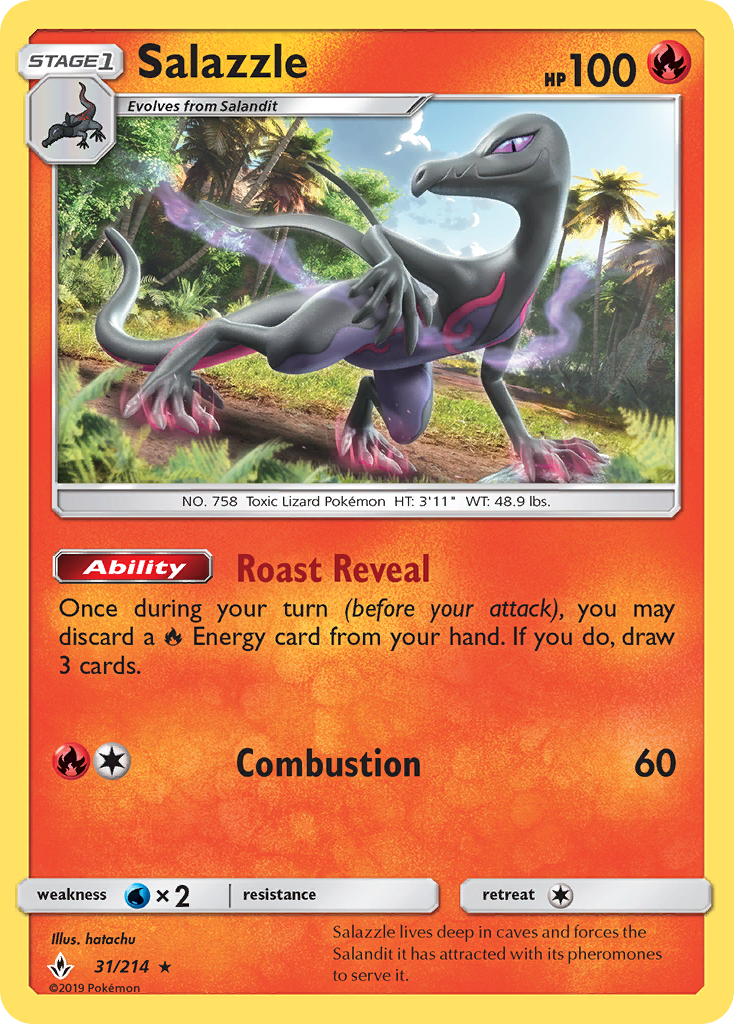 Salazzle (31/214) [Sun & Moon: Unbroken Bonds] Reverse Holofoil