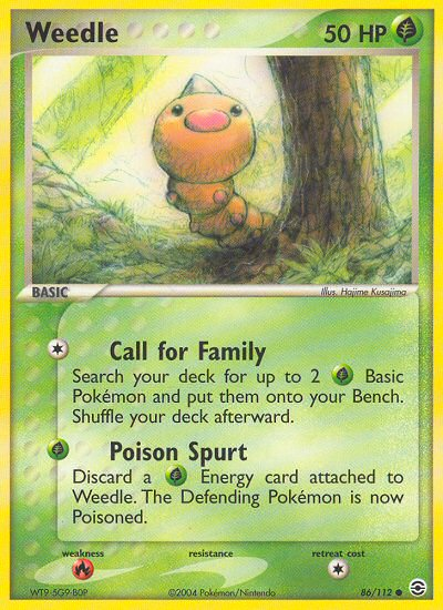 Weedle (86/112) [EX: FireRed & LeafGreen] Reverse Holofoil