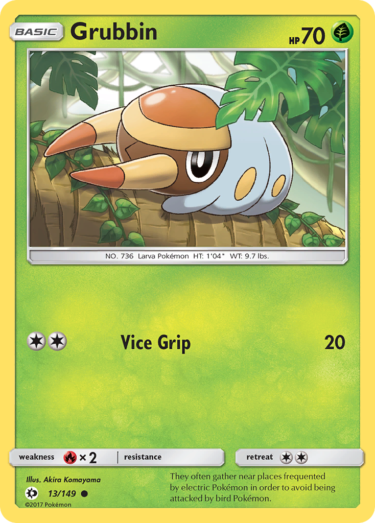 Grubbin (13/149) [Sun & Moon: Base Set] Reverse Holofoil
