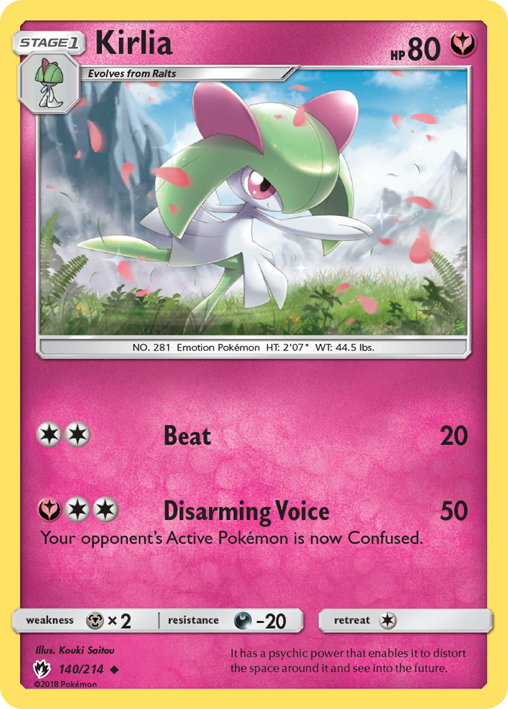 Kirlia (140/214) [Sun & Moon: Lost Thunder] Reverse Holofoil