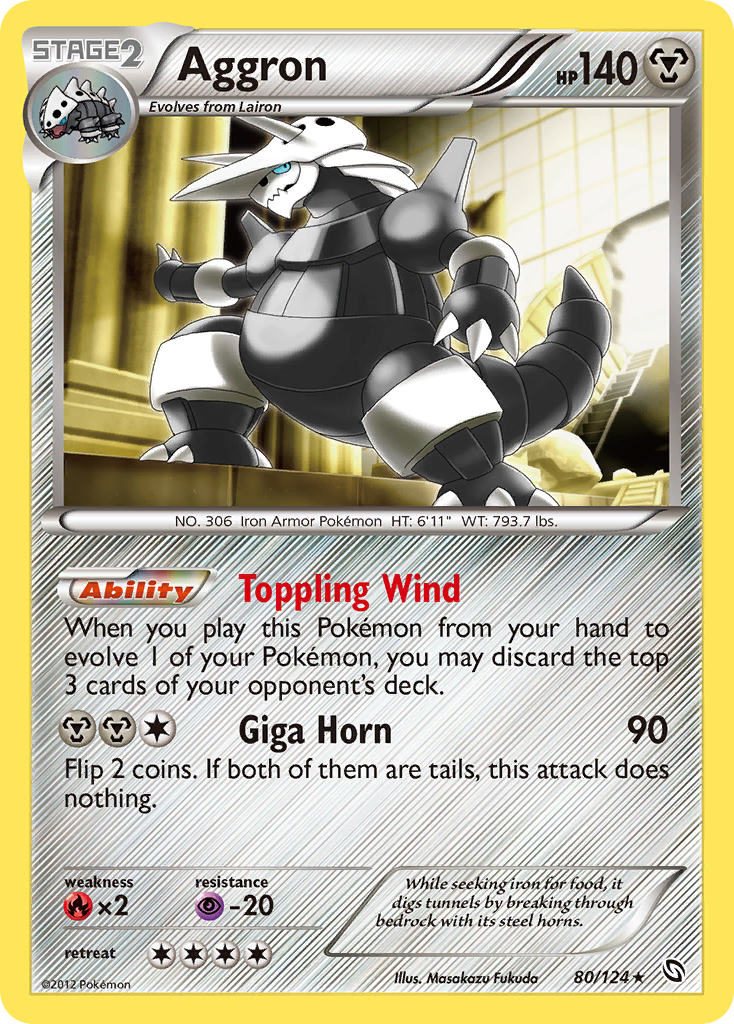 Aggron (80/124) [Black & White: Dragons Exalted] Reverse Holofoil