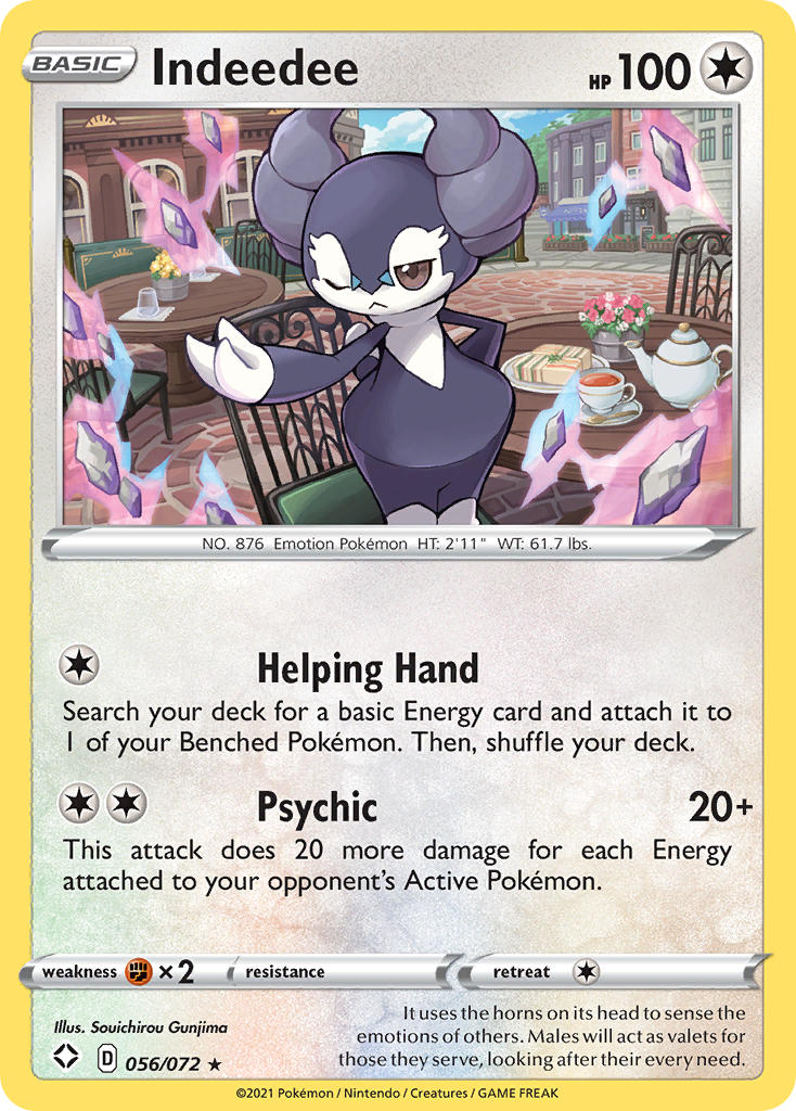 Indeedee (056/072) [Sword & Shield: Shining Fates] Reverse Holofoil