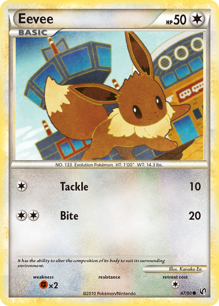 Eevee (47/90) [HeartGold & SoulSilver: Undaunted] Reverse Holofoil