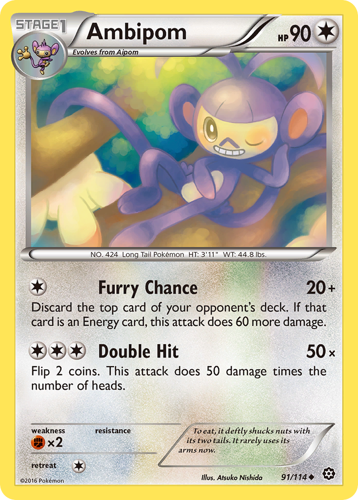 Ambipom (91/114) [XY: Steam Siege] Reverse Holofoil