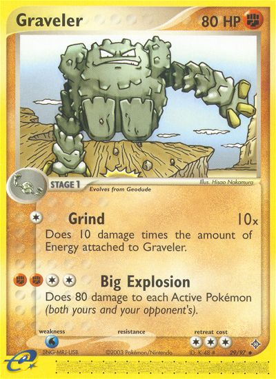 Graveler (29/97) [EX: Dragon] Reverse Holofoil